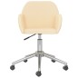 vidaXL Silla de oficina giratoria tela color crema vidaXL Silla de oficina giratoria tela color crema