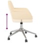 vidaXL Silla de oficina giratoria tela color crema vidaXL Silla de oficina giratoria tela color crema