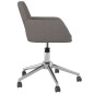 vidaXL Silla de oficina giratoria tela gris oscuro