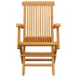 vidaXL Sillas de jardín 6 uds madera maciza de teca con cojines azules