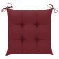 vidaXL Sillas de jardín 8 uds madera teca con cojines rojo tinto vidaXL Sillas de jardín 8 uds madera teca con cojines rojo tinto