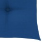 vidaXL Sillas de jardín 3 uds madera maciza de teca con cojines azules vidaXL Sillas de jardín 3 uds madera maciza de teca con cojines azules