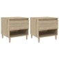 vidaXL Mesitas de noche 2 uds contrachapada roble Sonoma 50x46x50 cm vidaXL Mesitas de noche 2 uds contrachapada roble Sonoma 50x46x50 cm