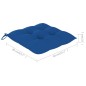 vidaXL Sillas de jardín 3 uds madera maciza de teca con cojines azules vidaXL Sillas de jardín 3 uds madera maciza de teca con cojines azules