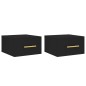 vidaXL Mesitas de noche de pared 2 uds negro 35x35x20 cm vidaXL Mesitas de noche de pared 2 uds negro 35x35x20 cm