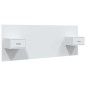 vidaXL Cabecero de cama con mesitas madera contrachapada blanco vidaXL Cabecero de cama con mesitas madera contrachapada blanco