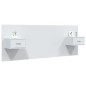 vidaXL Cabecero de cama con mesitas madera contrachapada blanco vidaXL Cabecero de cama con mesitas madera contrachapada blanco