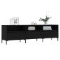 vidaXL Mueble de TV madera contrachapada negro 150x30x44,5 cm vidaXL Mueble de TV madera contrachapada negro 150x30x44,5 cm
