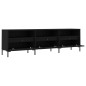 vidaXL Mueble de TV madera contrachapada negro 150x30x44,5 cm vidaXL Mueble de TV madera contrachapada negro 150x30x44,5 cm