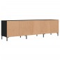 vidaXL Mueble de TV madera contrachapada negro 150x30x44,5 cm vidaXL Mueble de TV madera contrachapada negro 150x30x44,5 cm