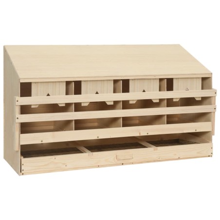 vidaXL Ponedero para gallinas 4 compartimentos madera pino 106x40x59cm