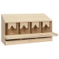 vidaXL Ponedero para gallinas 4 compartimentos madera pino 106x40x59cm vidaXL Ponedero para gallinas 4 compartimentos madera pino 106x40x59cm