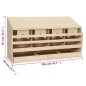 vidaXL Ponedero para gallinas 4 compartimentos madera pino 106x40x59cm vidaXL Ponedero para gallinas 4 compartimentos madera pino 106x40x59cm