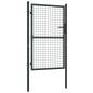 vidaXL Puerta de malla de jardín acero galvanizado gris 100x175 cm vidaXL Puerta de malla de jardín acero galvanizado gris 100x175 cm
