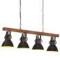 vidaXL Lámpara de techo industrial madera de mango negro E27 vidaXL Lámpara de techo industrial madera de mango negro E27