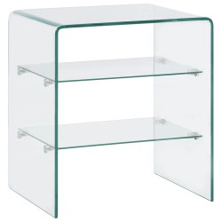 vidaXL Mesa de centro de vidrio templado 50x40x56 cm 