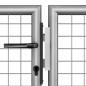 vidaXL Puerta de jardín de acero galvanizado plateado 306x150 cm