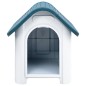 vidaXL Caseta para perros polipropileno azul 59x75x66 cm
