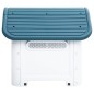 vidaXL Caseta para perros polipropileno azul 59x75x66 cm