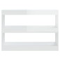 vidaXL Estantería/divisor de espacios blanco brillante 100x30x72 cm vidaXL Estantería/divisor de espacios blanco brillante 100x30x72 cm