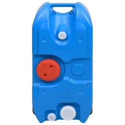 vidaXL Depósito de agua con ruedas para camping azul 40 L