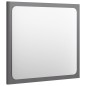 vidaXL Juego de muebles de baño madera de ingeniería gris brillo