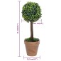 vidaXL Plantas de boj artificial 2 uds forma bola maceta verde 41 cm vidaXL Plantas de boj artificial 2 uds forma bola maceta verde 41 cm