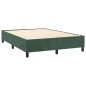 vidaXL Cama box spring con colchón terciopelo verde oscuro 140x190 cm vidaXL Cama box spring con colchón terciopelo verde oscuro 140x190 cm