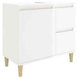 vidaXL Armario de baño madera contrachapada blanco 65x33x60 cm