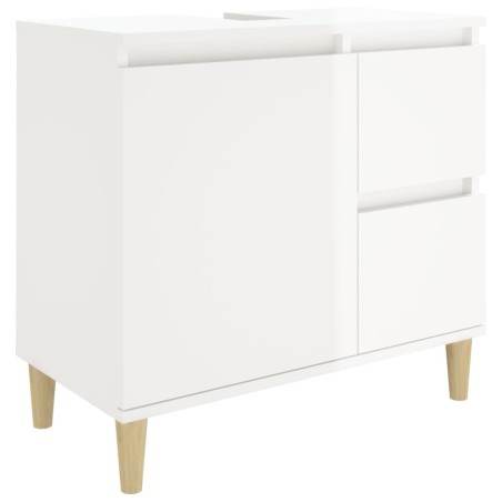 vidaXL Armario de baño madera contrachapada blanco 65x33x60 cm