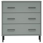 vidaXL Aparador con 3 cajones OSLO madera maciza gris 77x40x79,5 cm vidaXL Aparador con 3 cajones OSLO madera maciza gris 77x40x79,5 cm