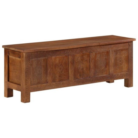 vidaXL Caja de almacenamiento madera de mango maciza 110x30x40 cm
