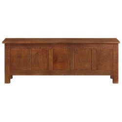 vidaXL Caja de almacenamiento madera de mango maciza 110x30x40 cm
