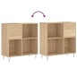 vidaXL Mueble discos madera contrachapada roble Sonoma 84,5x38x89 cm vidaXL Mueble discos madera contrachapada roble Sonoma 84,5x38x89 cm