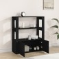 vidaXL Aparador de madera contrachapada negro 80x30x90 cm vidaXL Aparador de madera contrachapada negro 80x30x90 cm