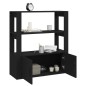 vidaXL Aparador de madera contrachapada negro 80x30x90 cm vidaXL Aparador de madera contrachapada negro 80x30x90 cm