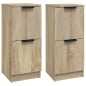 vidaXL Aparadores 2 uds madera contrachapada roble Sonoma 30x30x70 cm vidaXL Aparadores 2 uds madera contrachapada roble Sonoma 30x30x70 cm