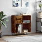 vidaXL Mueble discos madera contrachapada roble ahumado 84,5x38x89 cm vidaXL Mueble discos madera contrachapada roble ahumado 84,5x38x89 cm