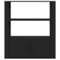 vidaXL Aparador de madera contrachapada negro 80x30x90 cm vidaXL Aparador de madera contrachapada negro 80x30x90 cm