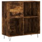 vidaXL Mueble discos madera contrachapada roble ahumado 84,5x38x89 cm vidaXL Mueble discos madera contrachapada roble ahumado 84,5x38x89 cm