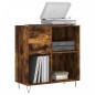 vidaXL Mueble discos madera contrachapada roble ahumado 84,5x38x89 cm vidaXL Mueble discos madera contrachapada roble ahumado 84,5x38x89 cm