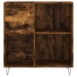 vidaXL Mueble discos madera contrachapada roble ahumado 84,5x38x89 cm vidaXL Mueble discos madera contrachapada roble ahumado 84,5x38x89 cm