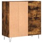 vidaXL Mueble discos madera contrachapada roble ahumado 84,5x38x89 cm vidaXL Mueble discos madera contrachapada roble ahumado 84,5x38x89 cm