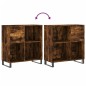 vidaXL Mueble discos madera contrachapada roble ahumado 84,5x38x89 cm vidaXL Mueble discos madera contrachapada roble ahumado 84,5x38x89 cm