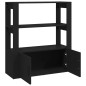 vidaXL Aparador de madera contrachapada negro 80x30x90 cm vidaXL Aparador de madera contrachapada negro 80x30x90 cm