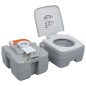 vidaXL Inodoro portátil para camping gris 20 + 10 L vidaXL Inodoro portátil para camping gris 20 + 10 L