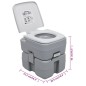 vidaXL Inodoro portátil para camping gris 20 + 10 L vidaXL Inodoro portátil para camping gris 20 + 10 L