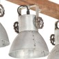 vidaXL Lámpara de techo industrial madera de mango plateado E27 vidaXL Lámpara de techo industrial madera de mango plateado E27