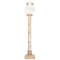 vidaXL Lámpara de pie madera maciza de mango blanca E27 vidaXL Lámpara de pie madera maciza de mango blanca E27