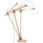 vidaXL Lámpara de pie madera maciza de mango blanca E27 vidaXL Lámpara de pie madera maciza de mango blanca E27
